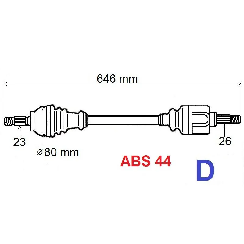 Arbre de transmission GRESA T5739 Z