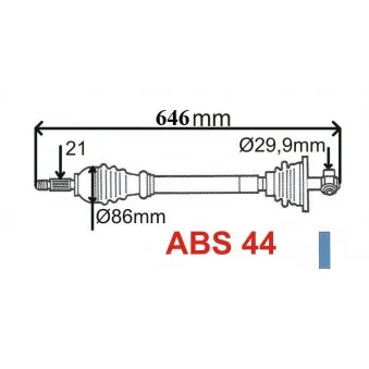 Arbre de transmission GRESA T5743 Z