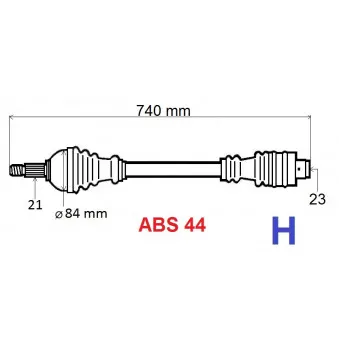 Arbre de transmission GRESA T5744 Z