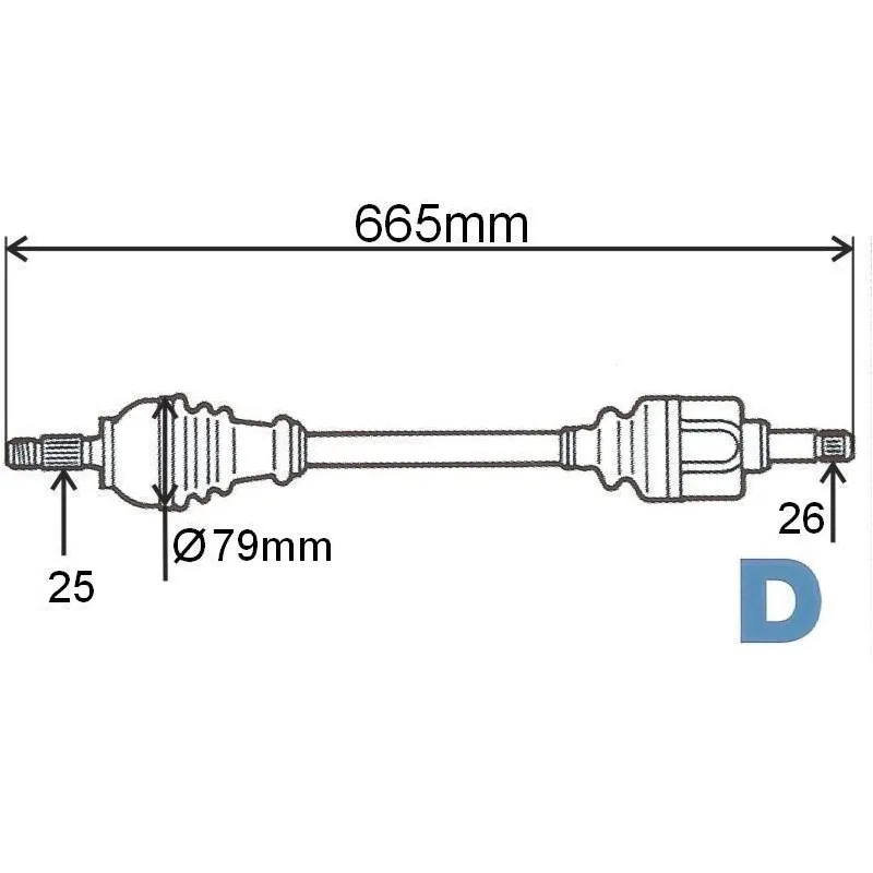 Arbre de transmission GRESA T5747