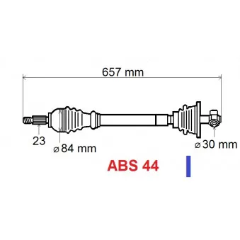 Arbre de transmission avant gauche GRESA T5749 Z