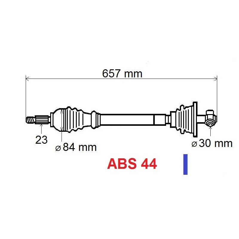Arbre de transmission avant gauche GRESA T5749 Z