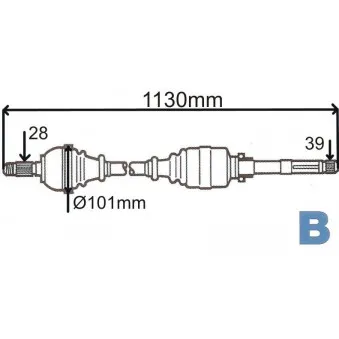 Arbre de transmission GRESA T5840 Z