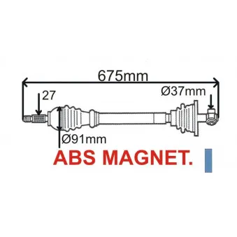 Arbre de transmission GRESA T5843