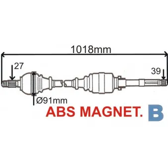 Arbre de transmission GRESA T5844