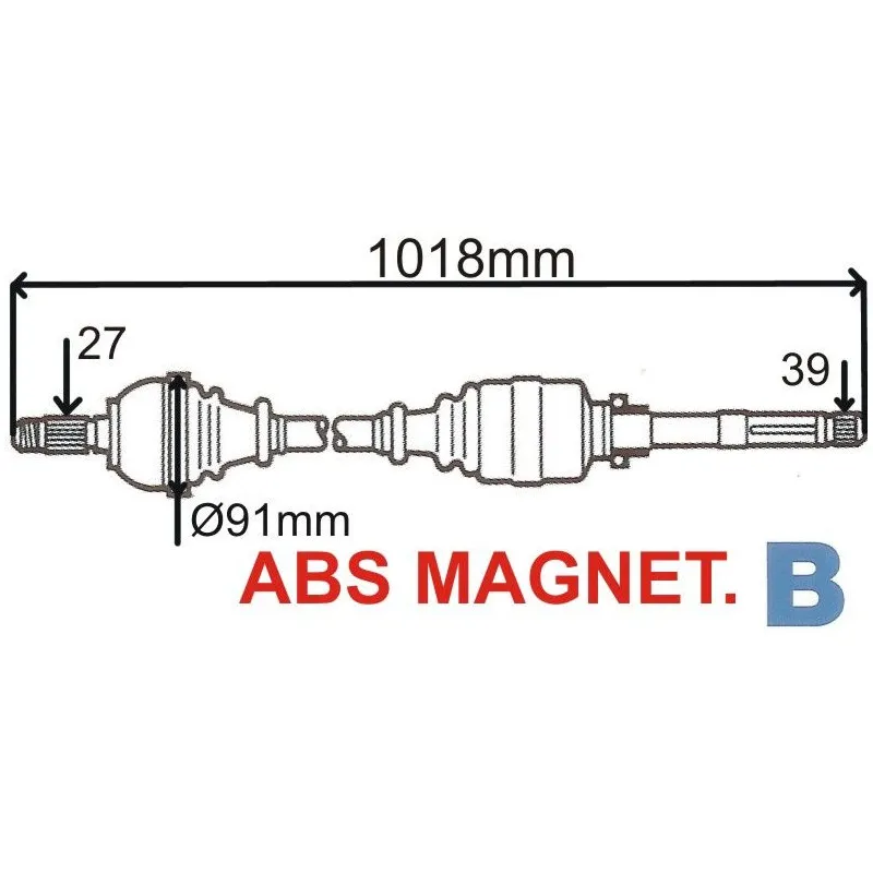 Arbre de transmission GRESA T5844