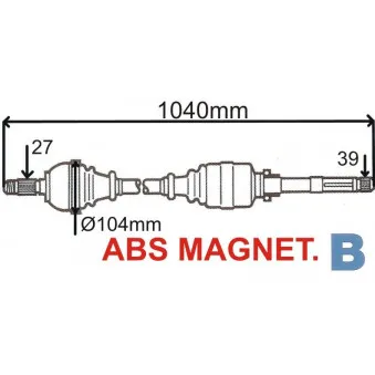 Arbre de transmission GRESA T5846