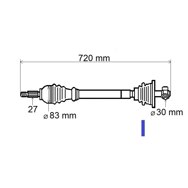 Arbre de transmission avant gauche GRESA T5849