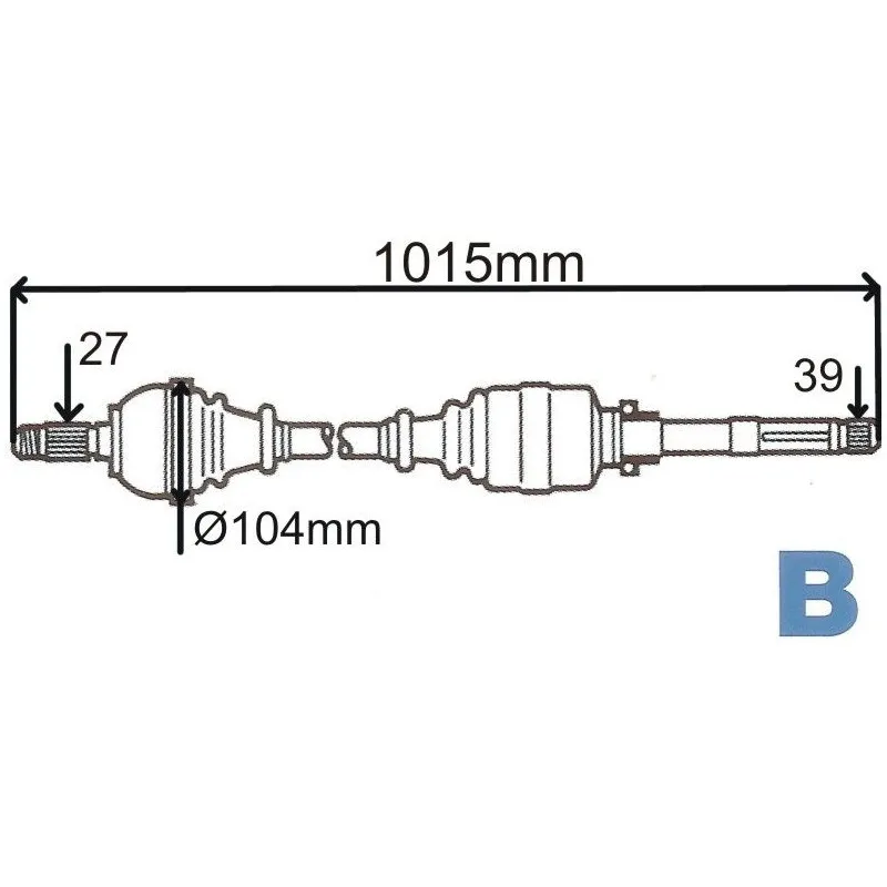 Arbre de transmission GRESA T5854