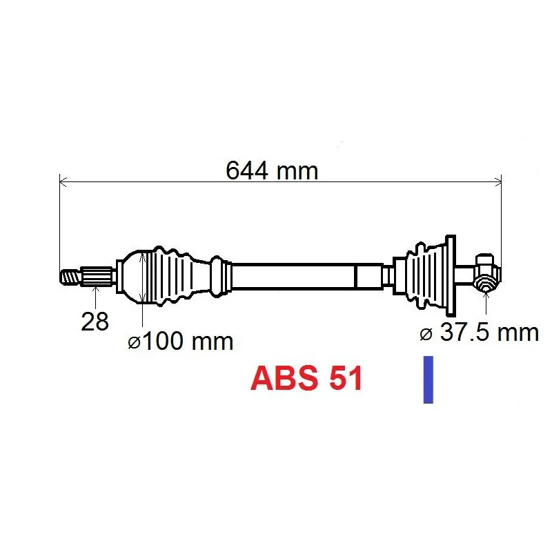 Arbre de transmission GRESA T5857 Z