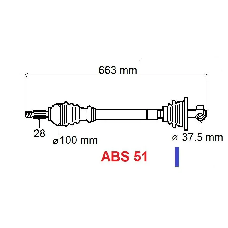 Arbre de transmission GRESA T5858 Z