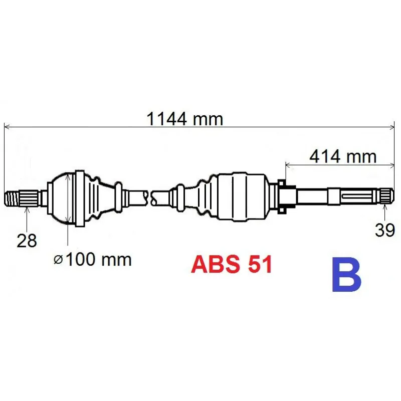 Arbre de transmission GRESA T5859 Z