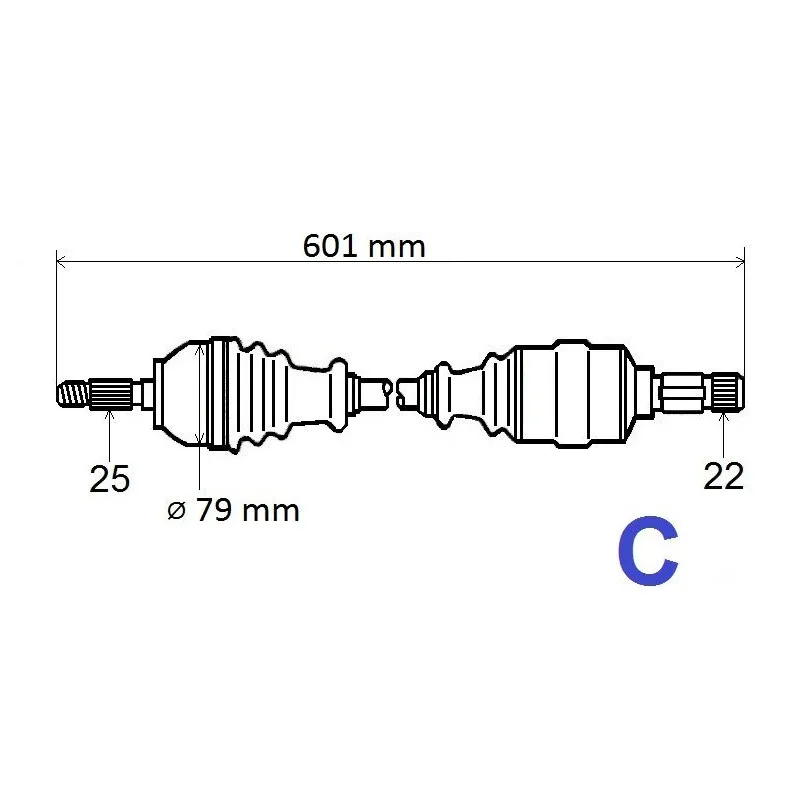 Arbre de transmission GRESA T5862