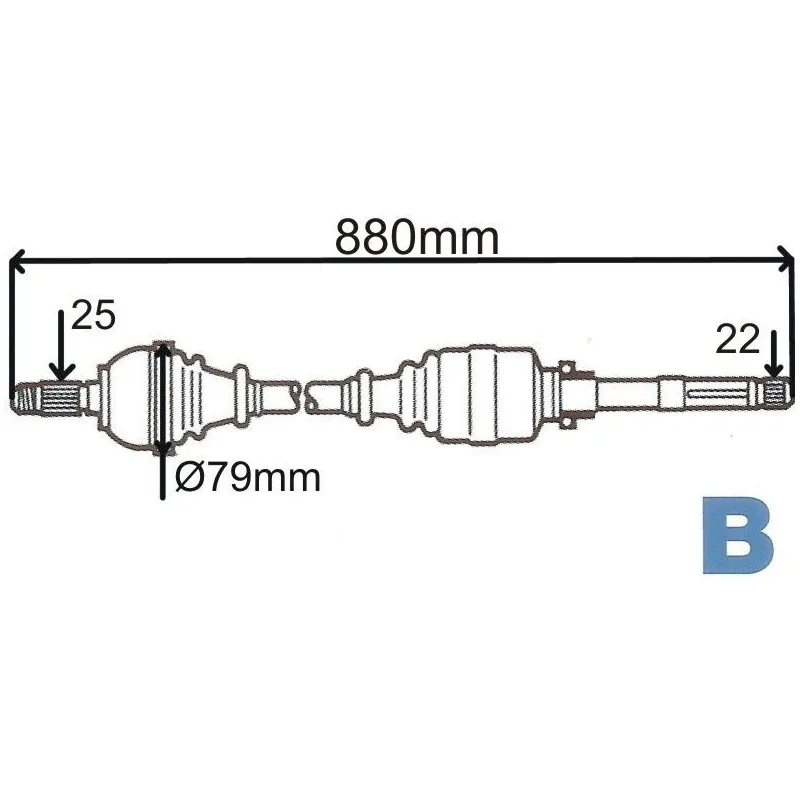Arbre de transmission GRESA T5863 Z