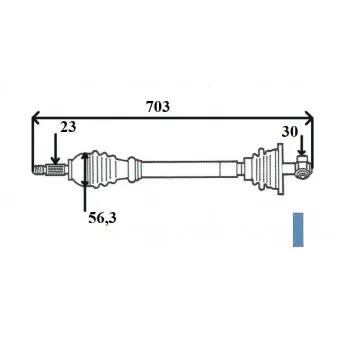 Arbre de transmission GRESA T5870