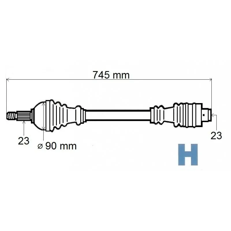 Arbre de transmission GRESA T5871