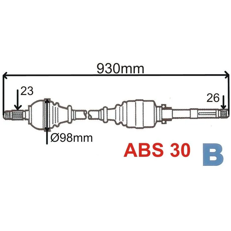 Arbre de transmission GRESA T5877 Z
