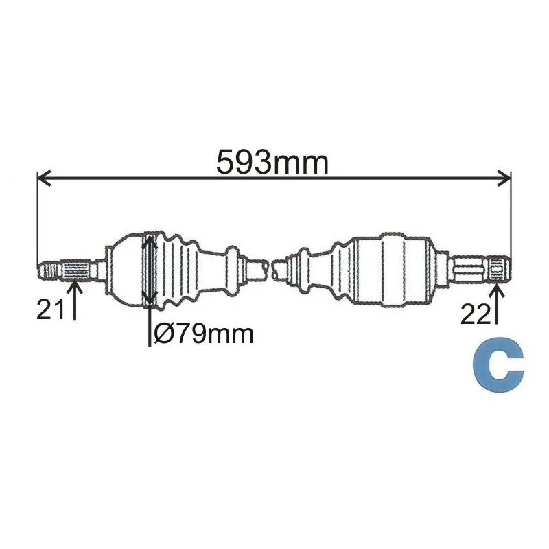 Arbre de transmission GRESA T5898