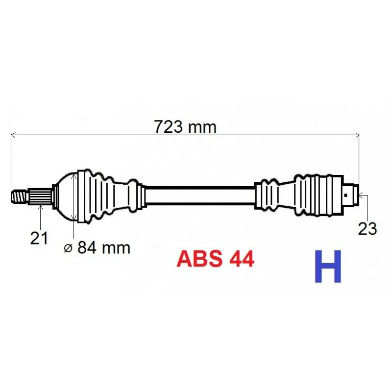 Arbre de transmission avant droit GRESA T5963 Z