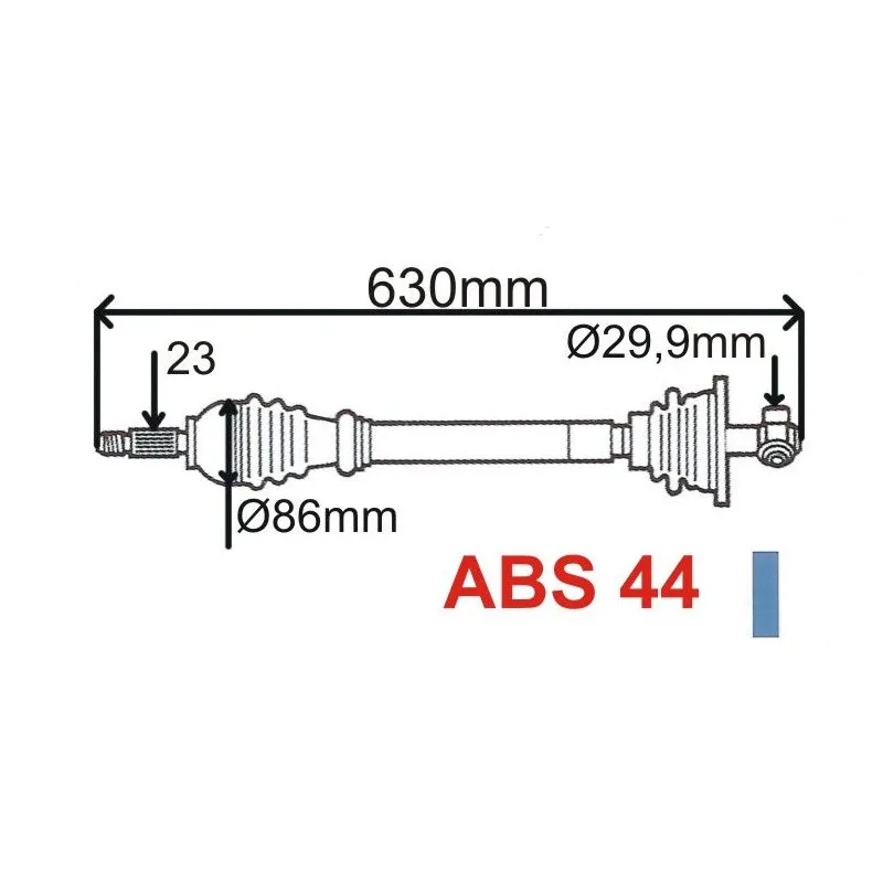 Arbre de transmission avant gauche GRESA T5966 Z