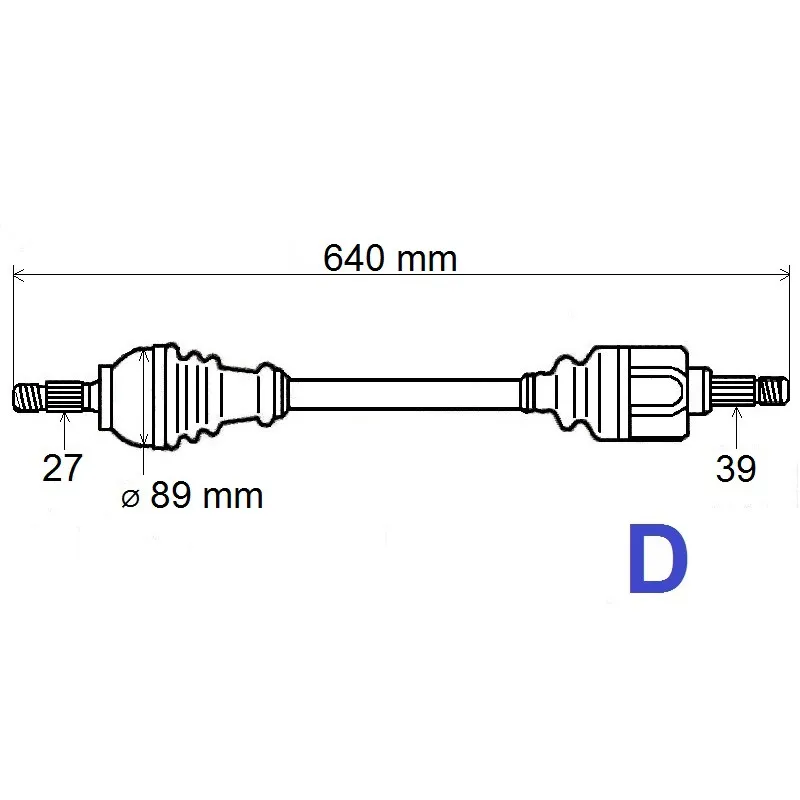 Arbre de transmission avant gauche GRESA T5976