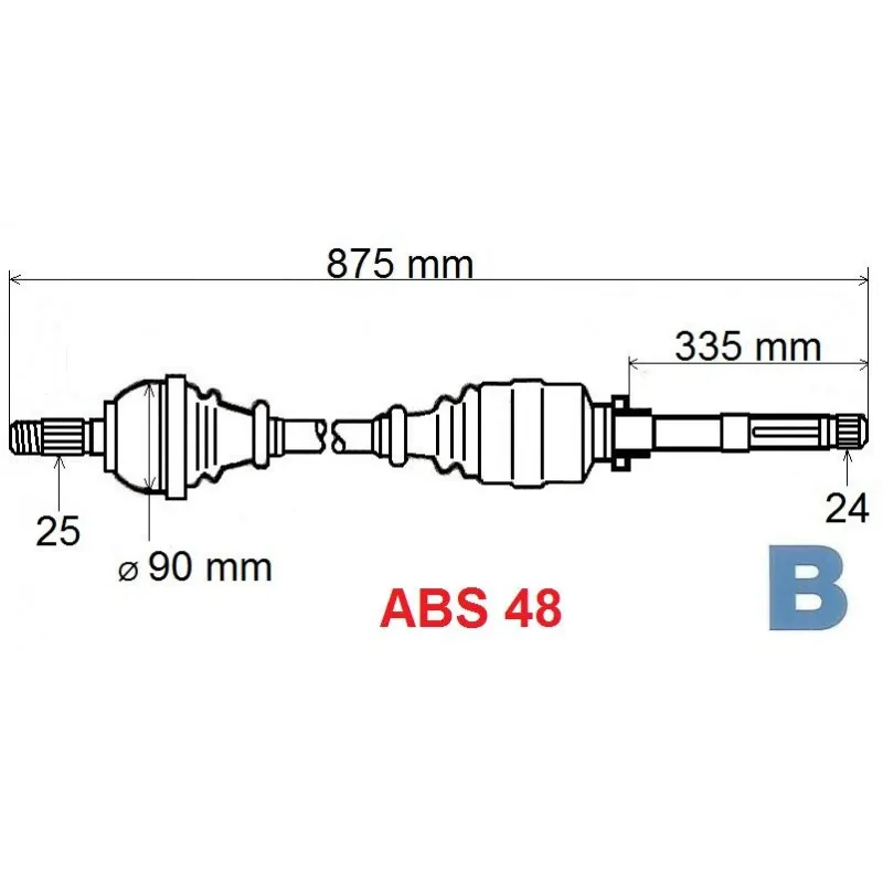 Arbre de transmission GRESA T6001 Z