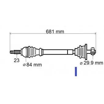 Arbre de transmission GRESA T6006