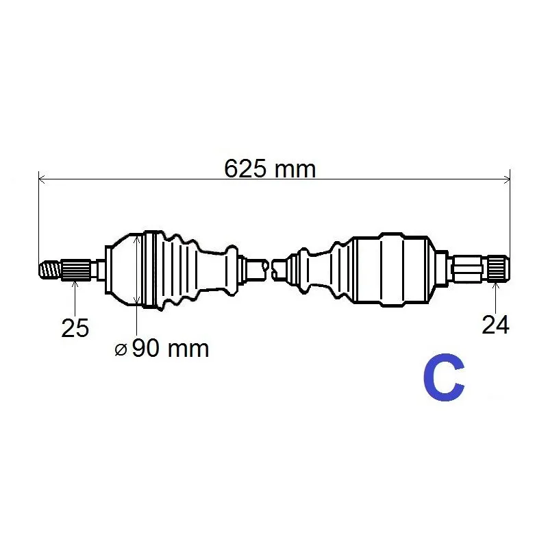 Arbre de transmission GRESA T6014