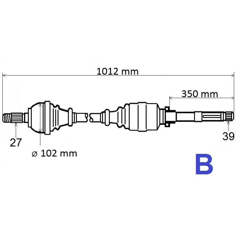 Arbre de transmission GRESA T6015