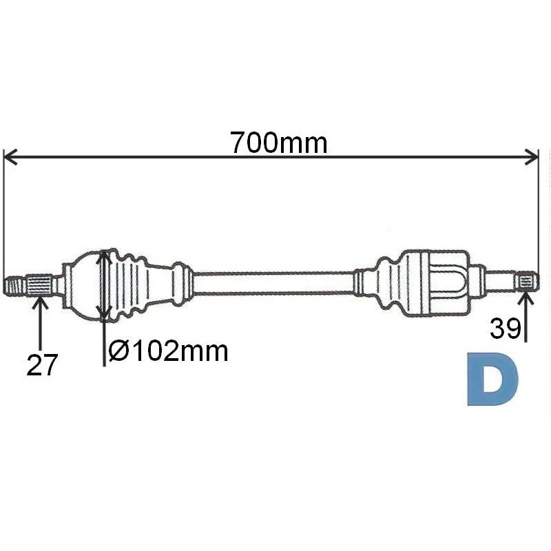 Arbre de transmission GRESA T6016