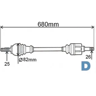 Arbre de transmission GRESA T6032