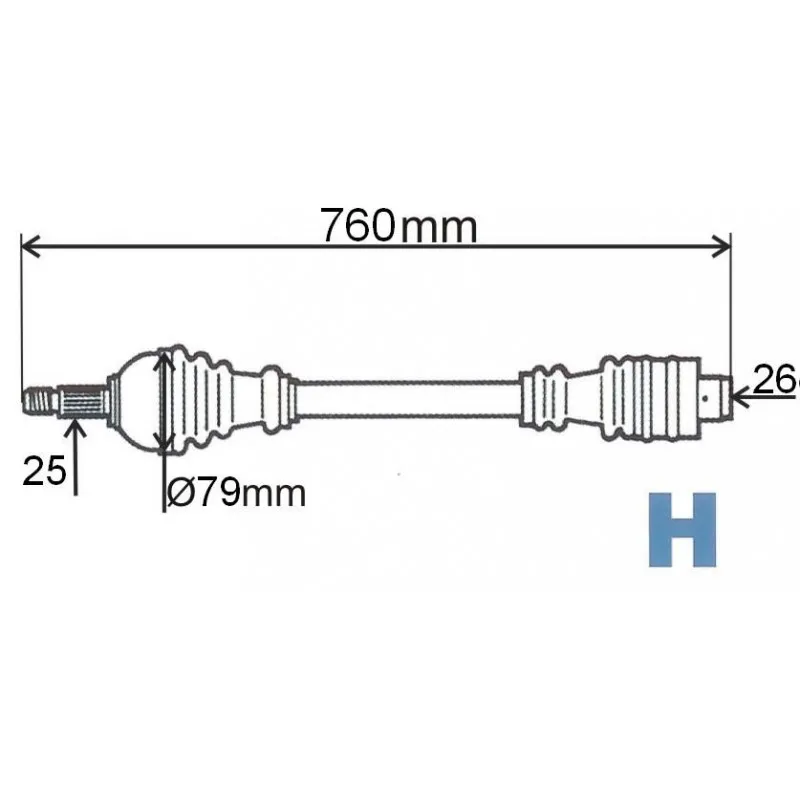 Arbre de transmission GRESA T6041
