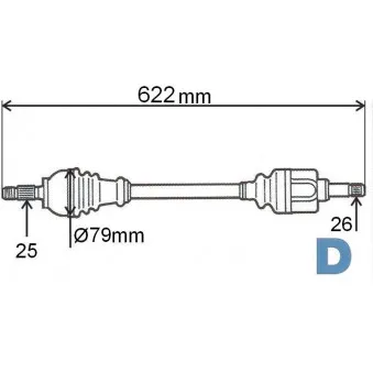 Arbre de transmission GRESA T6042