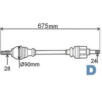 Arbre de transmission GRESA T6052