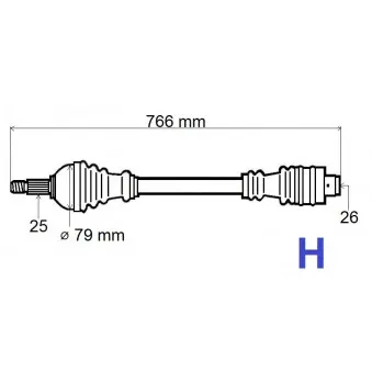 Arbre de transmission GRESA T6053