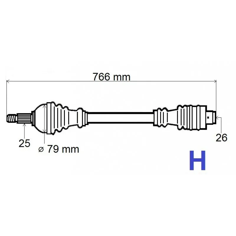 Arbre de transmission GRESA T6053
