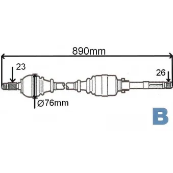 Arbre de transmission GRESA T6061