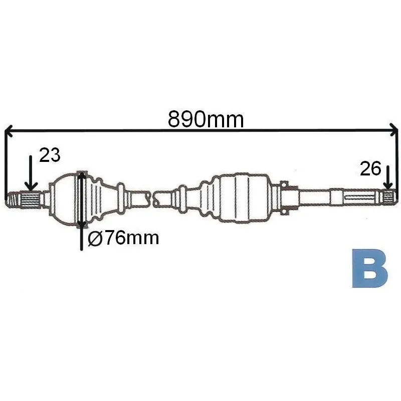 Arbre de transmission GRESA T6061
