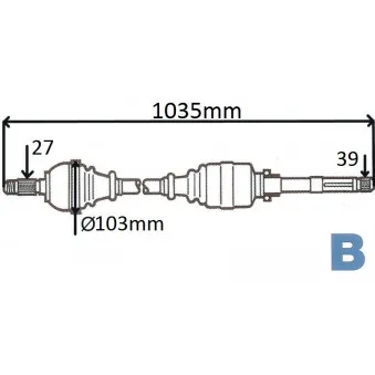 Arbre de transmission GRESA T6067