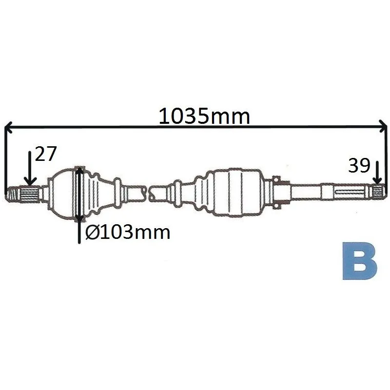 Arbre de transmission GRESA T6067