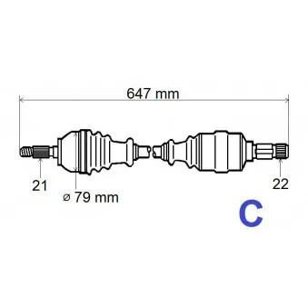 Arbre de transmission GRESA T6086