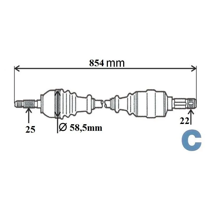 Arbre de transmission GRESA T6093