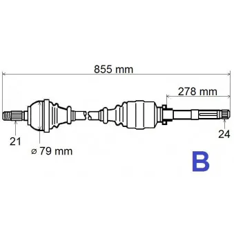 Arbre de transmission GRESA T6109