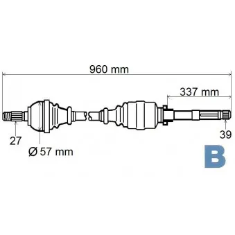 Arbre de transmission GRESA T6121