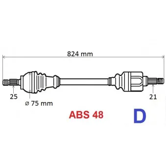 Arbre de transmission GRESA T6126