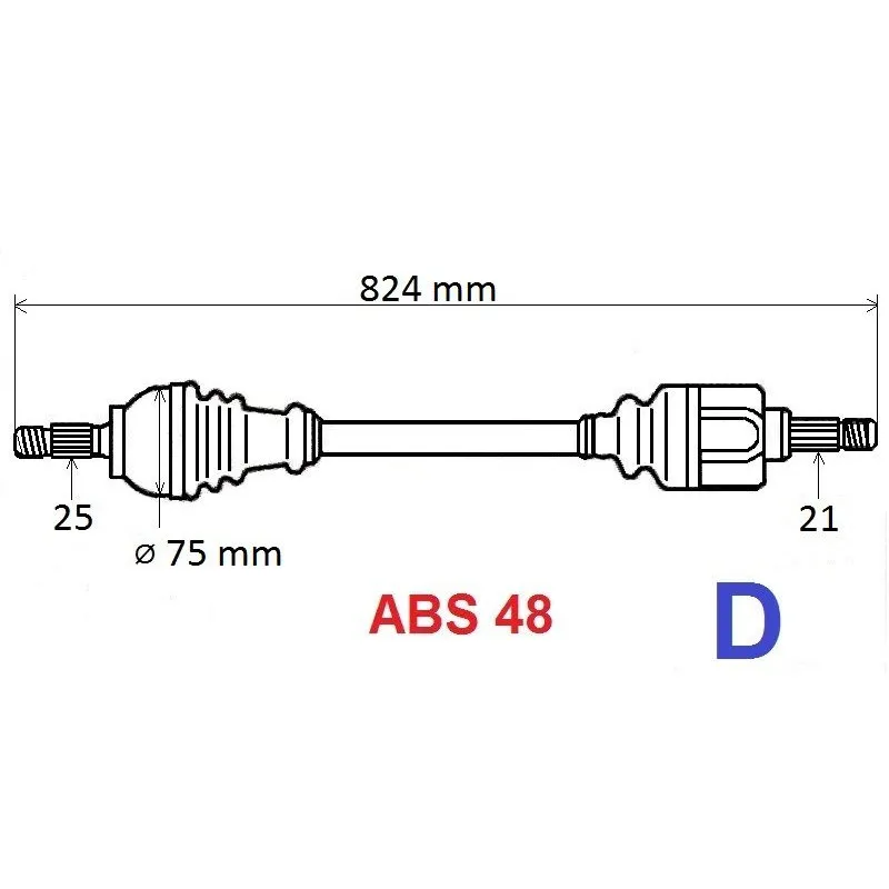 Arbre de transmission GRESA T6126