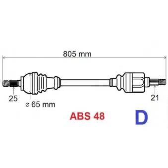 Arbre de transmission GRESA T6128