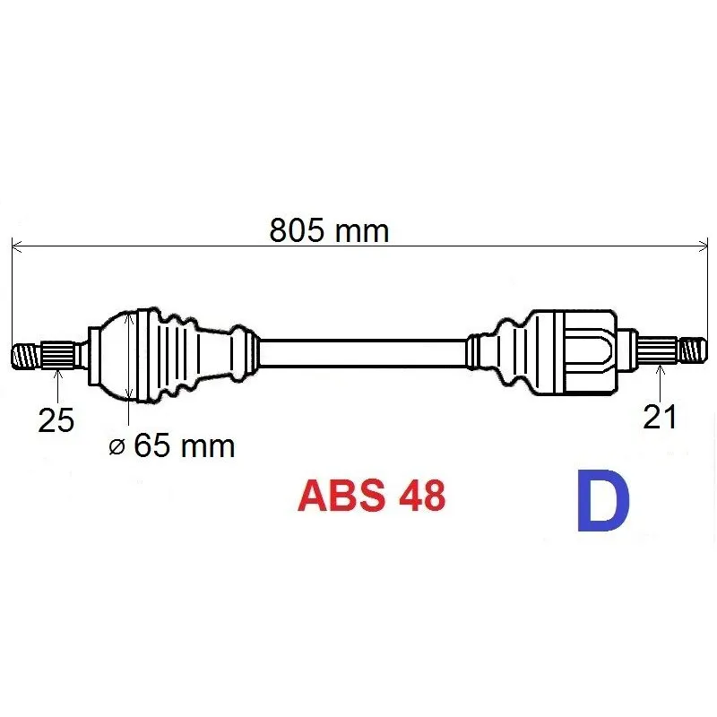 Arbre de transmission GRESA T6128