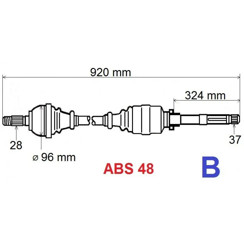 Arbre de transmission GRESA T6137