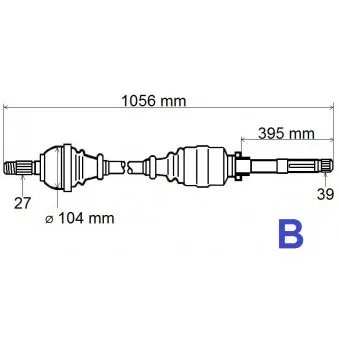 Arbre de transmission GRESA T6153